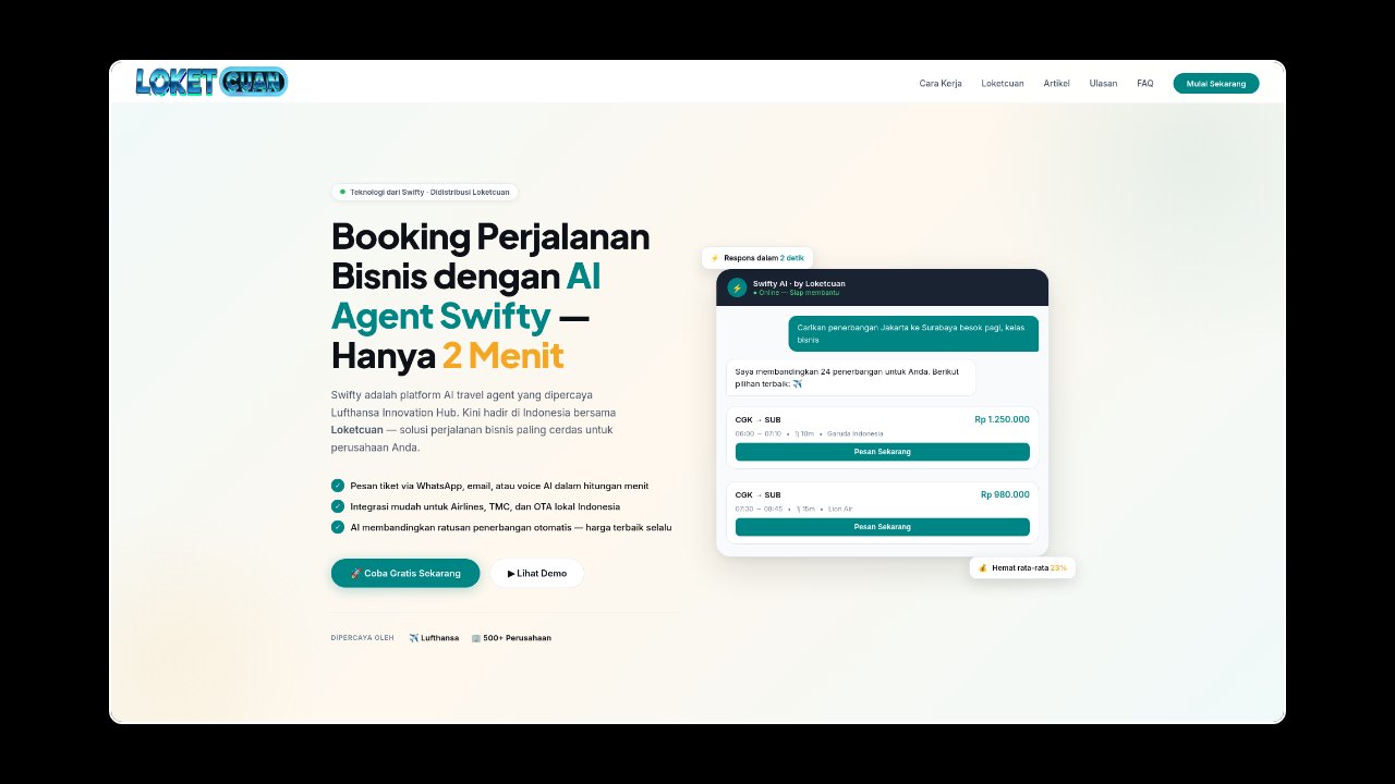 Homepage of Swifty