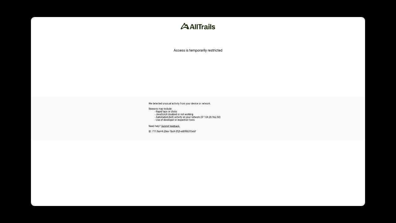 Homepage of AllTrails