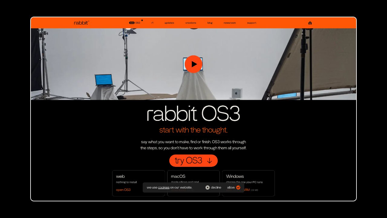 Homepage of rabbit OS3