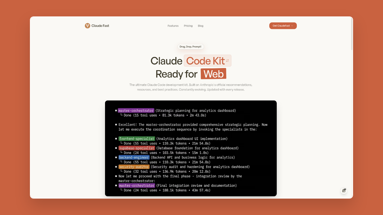 Homepage of Claude Fast