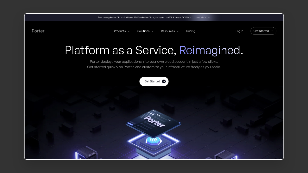 Homepage of Porter