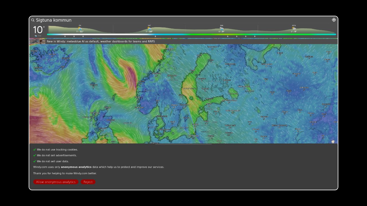 Homepage of Windy
