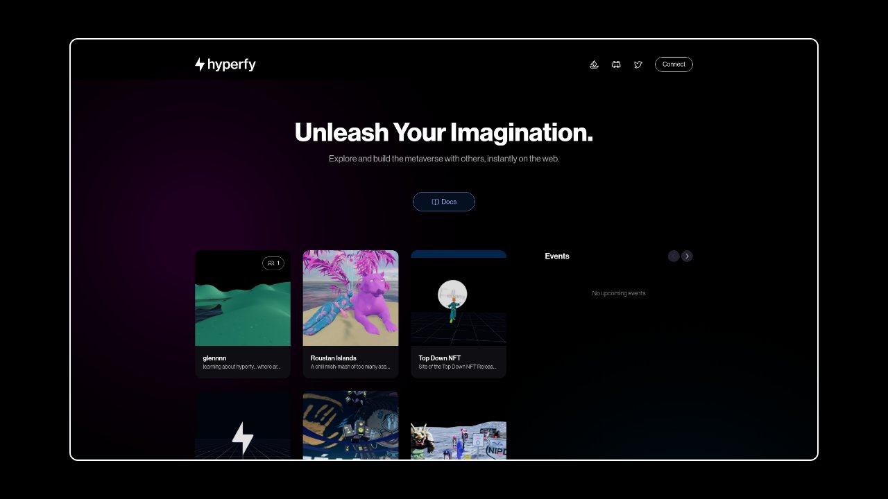 Homepage of Hyperfy