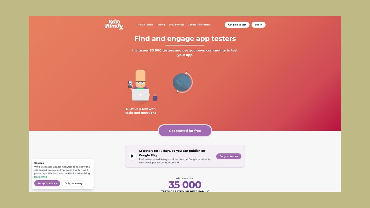 Homepage of Beta Family