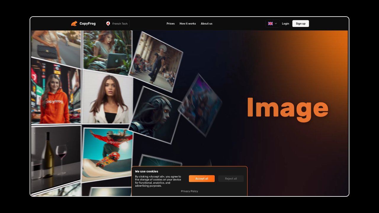 Homepage of CopyFrog