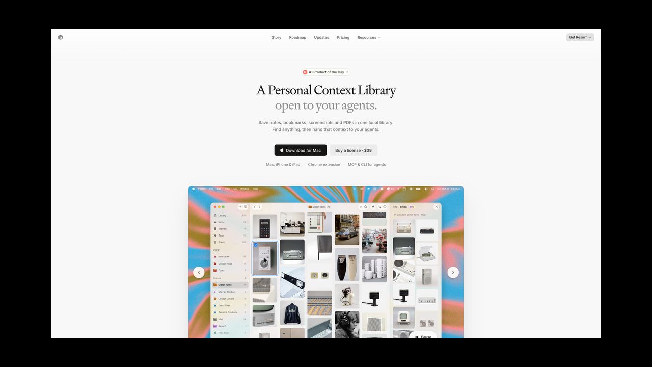 Homepage of Resurf