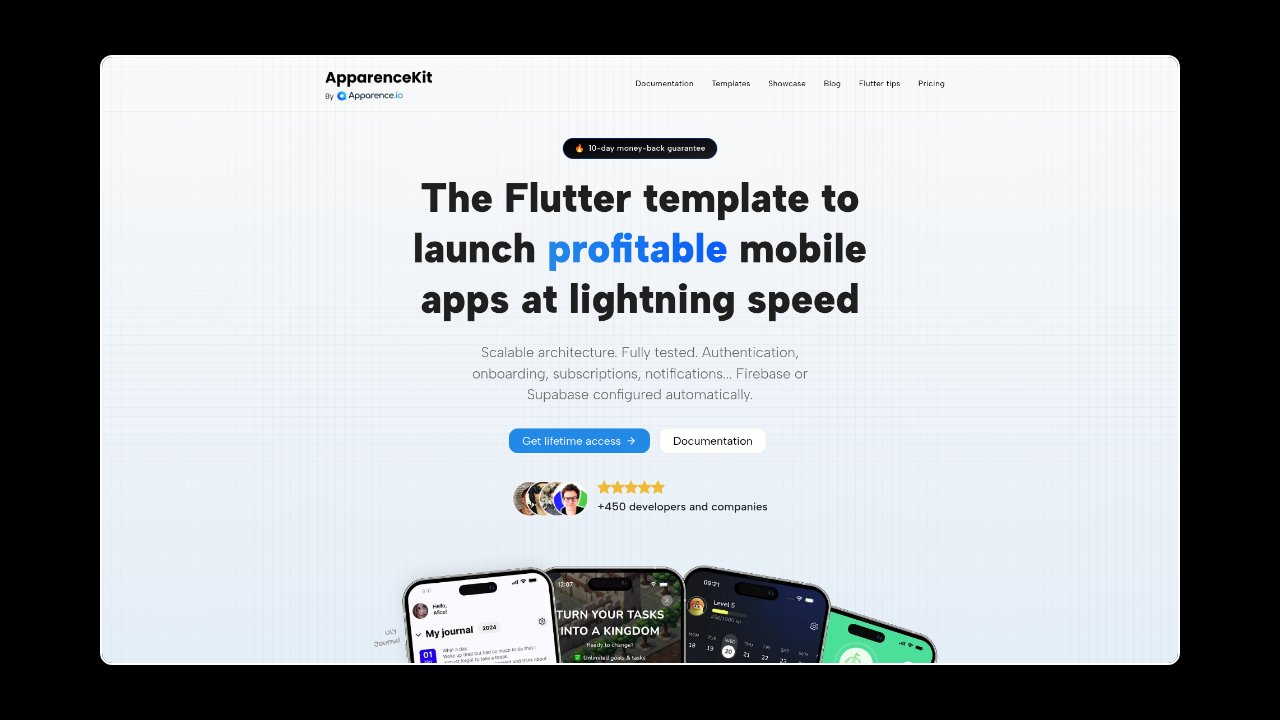 Homepage of ApparenceKit
