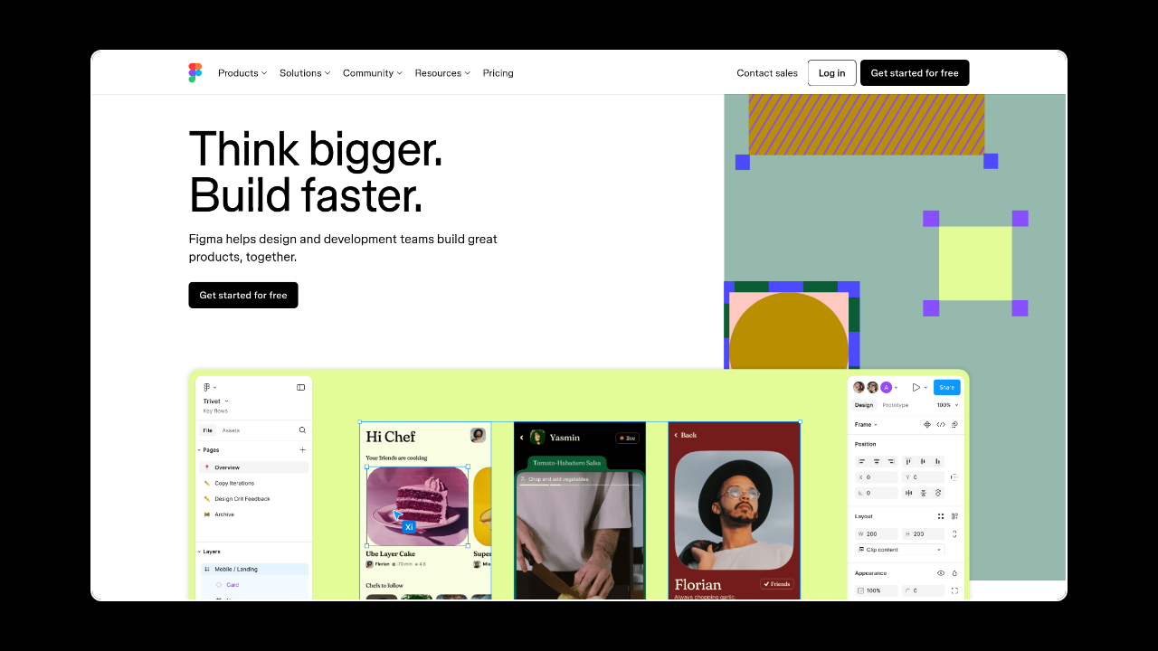 Homepage of Figma