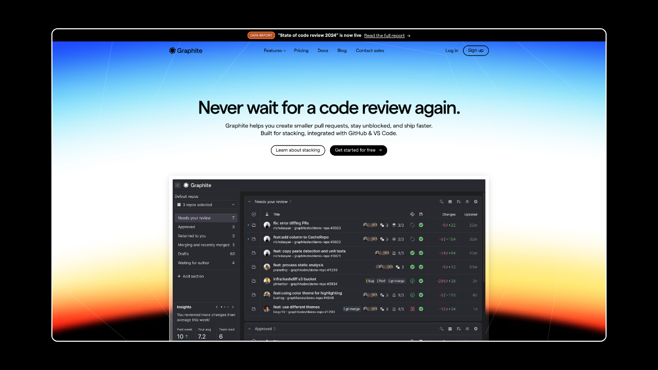 Homepage of Graphite