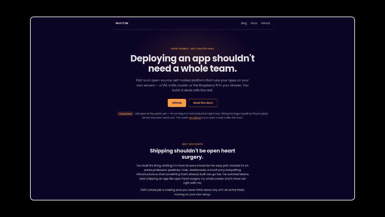 Homepage of Patr