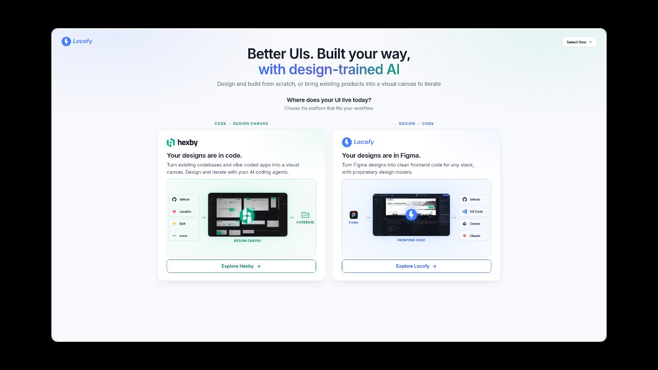 Homepage of Locofy.ai