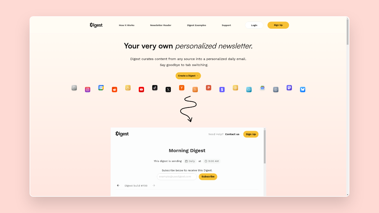 Homepage of UseDigest