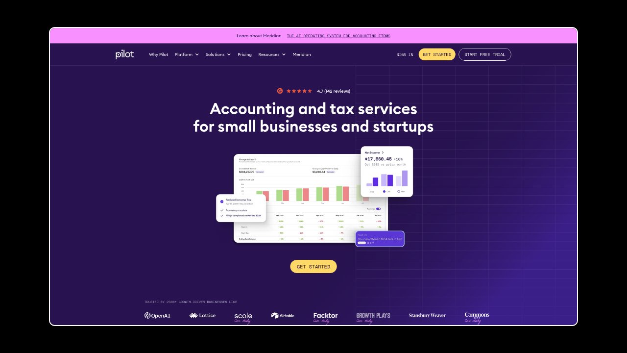 Homepage of Pilot