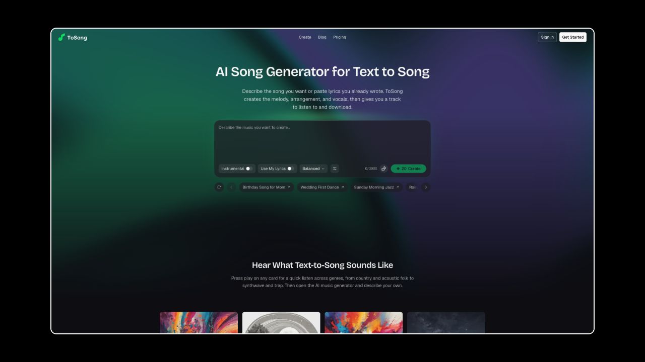 Homepage of ToSong